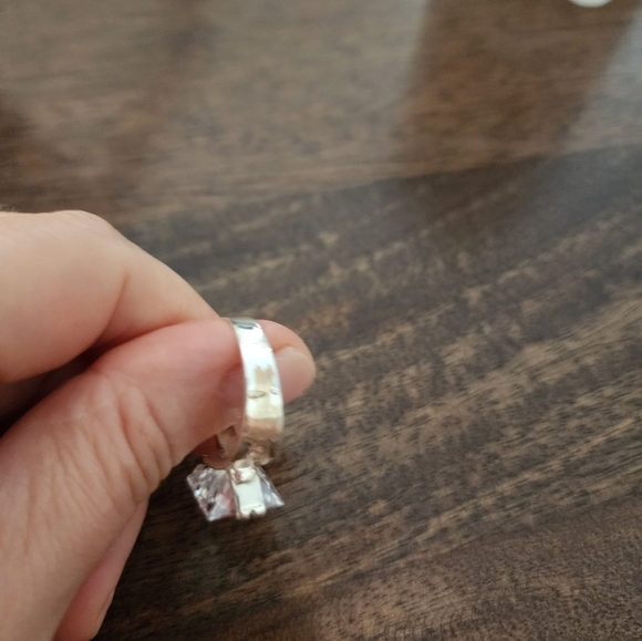 "7 Carat" Princess Cut CZ Ring Size 9 Set In Sterling Silver - Picture 6 of 9